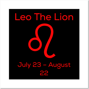 Leo The Lion, Zodiac Posters and Art